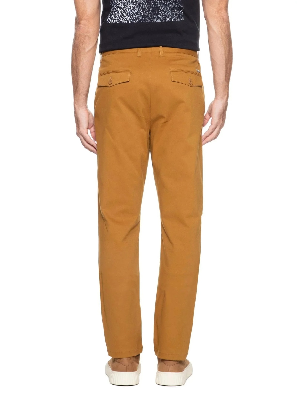 Calça Masculina Sarja Colors New Marrom Foxton