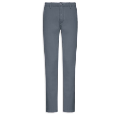 Calça Masculina Sarja Com Elástico - Cinza