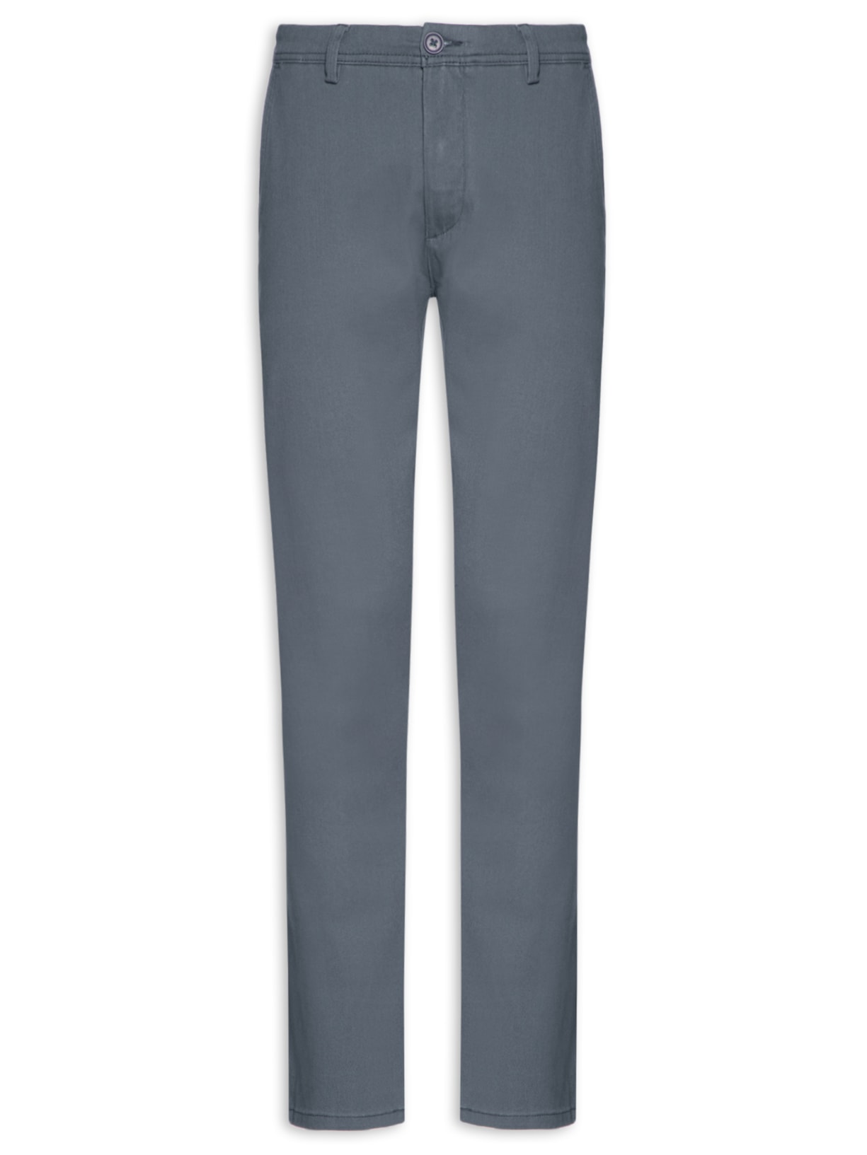 Calça Masculina Sarja Com Elástico - Cinza