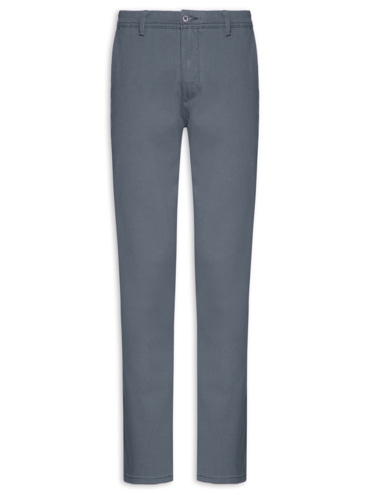 Calça Masculina Sarja Com Elástico - Cinza