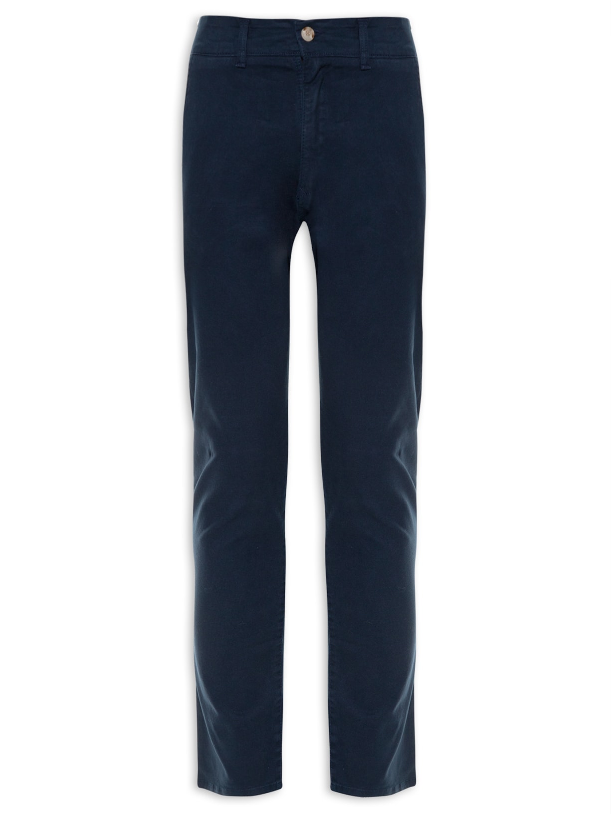 Calça Masculina Sarja Estonada Modelagem Slim - Azul
