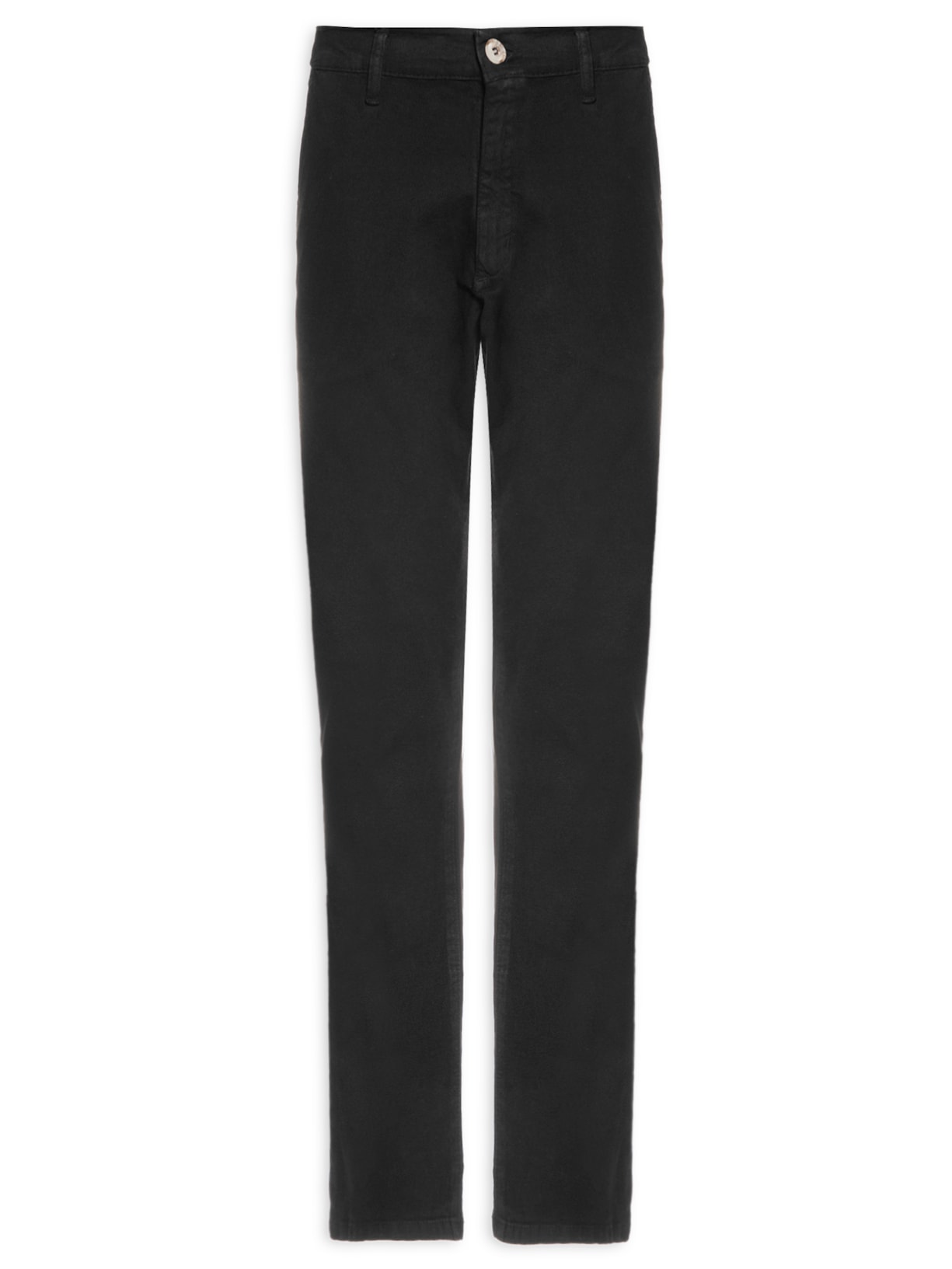 Calça Masculina Sarja Estonada Modelagem Slim - Preto