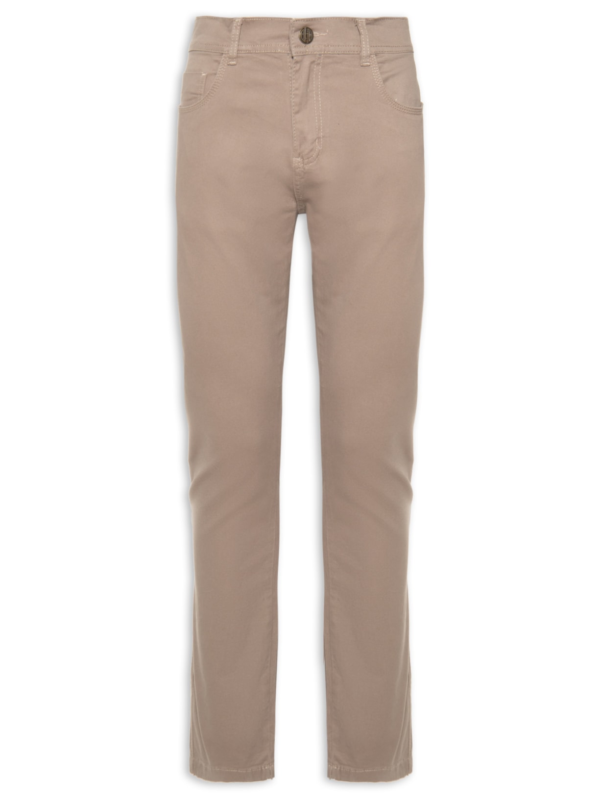 Calça Masculina Sarja Five Pockets Reta - Cinza