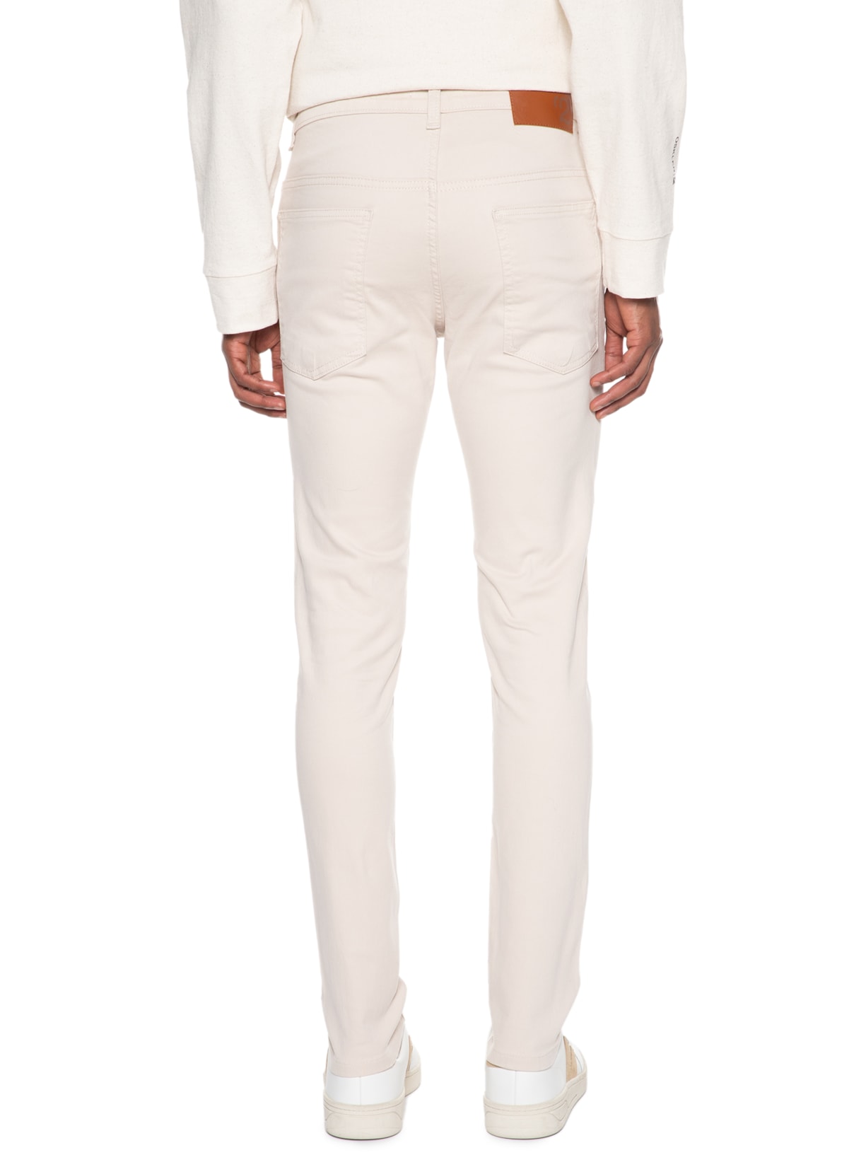 Calça Masculina Sarja Five Pockets Skinny Off White '2 Essential