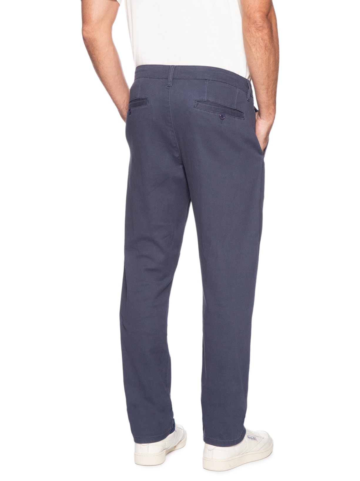 Calça Masculina Sarja Marinho Azul Basiq Men