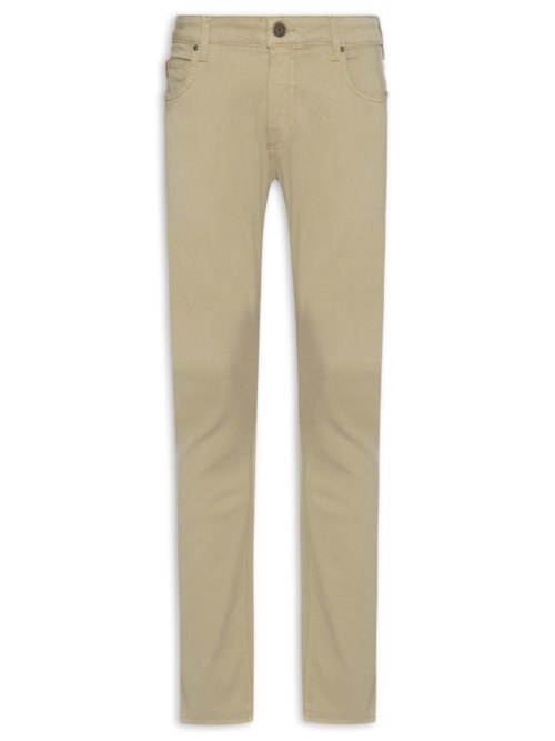 Calça Masculina Sarja Paul Slim - Bege