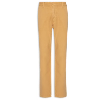 Calça Masculina Sarja Reta - Bege