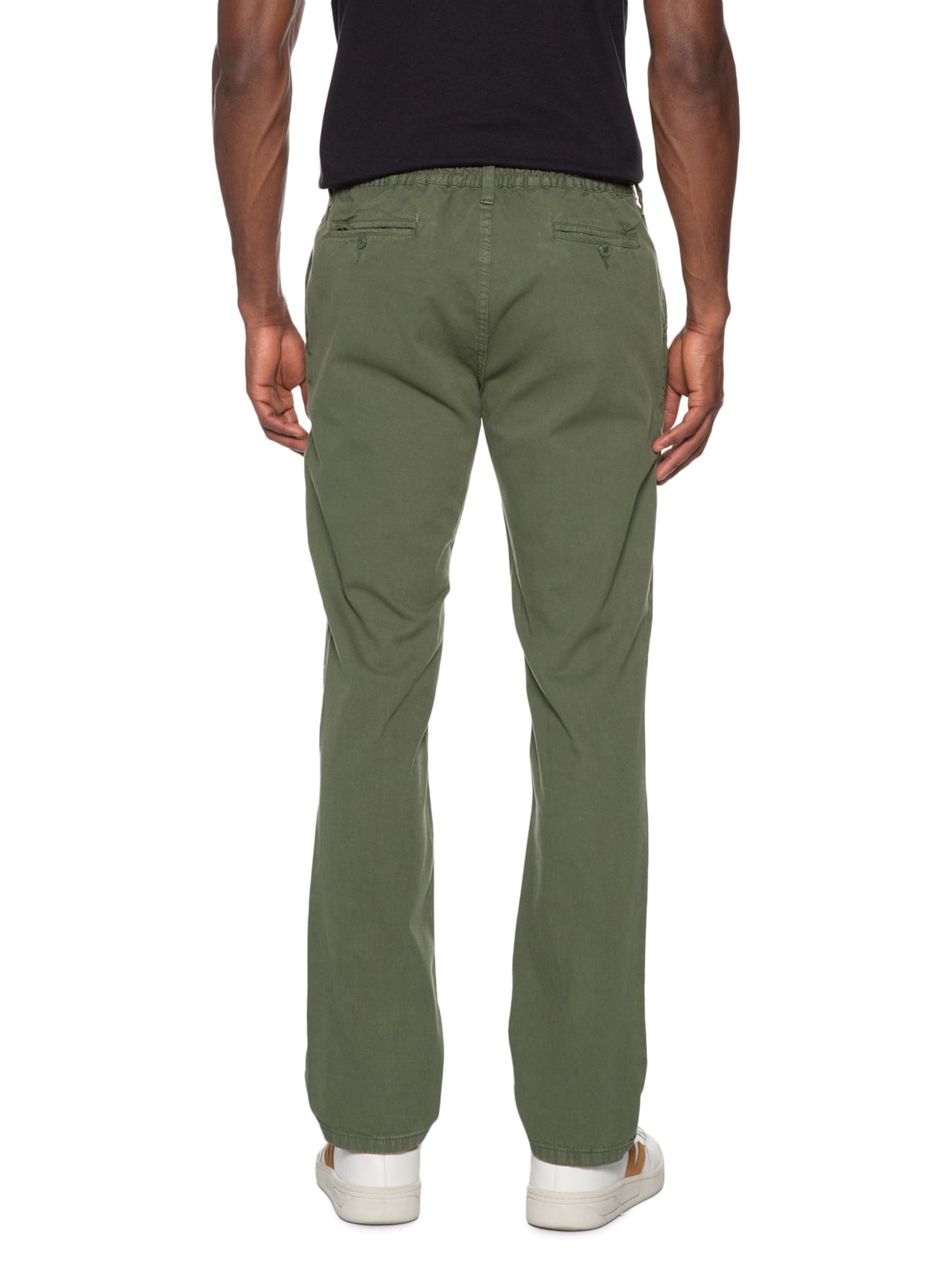 Calça Masculina Sarja Reta Verde Basiq Men