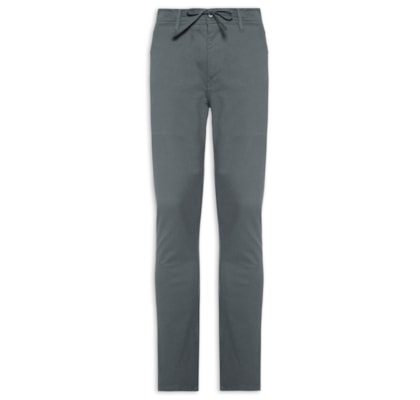 Calça Masculina Sarja Slim Fit Color - Cinza
