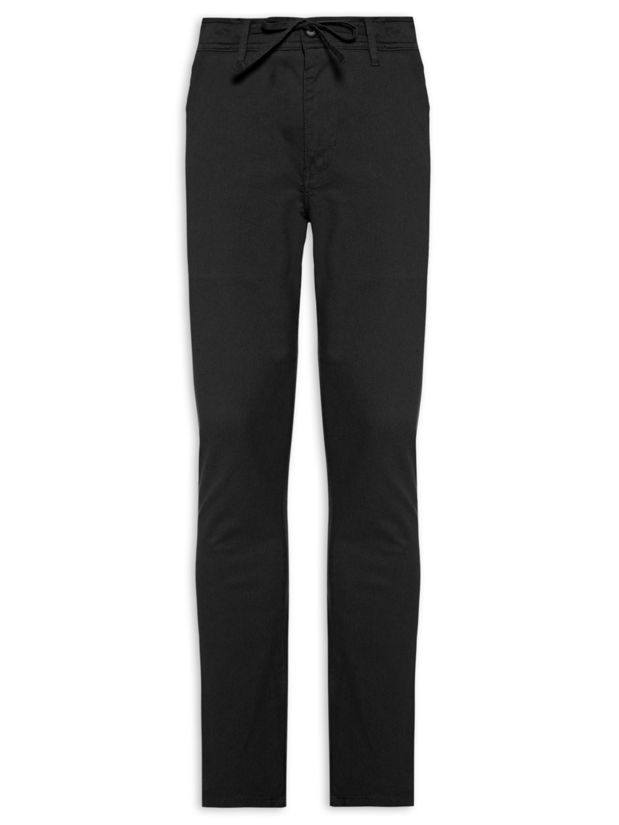 Calça Masculina Sarja Slim Fit Color Preto '2 Essential