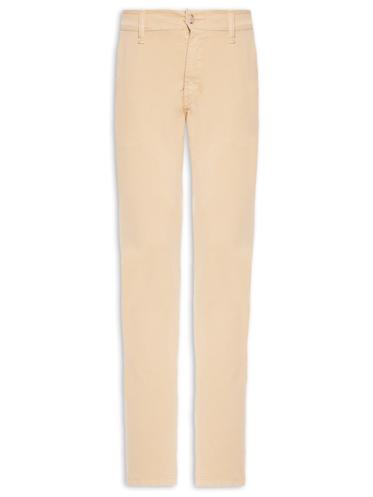 Calça Masculina Sarja Slim Lavada Bege '2 Essential