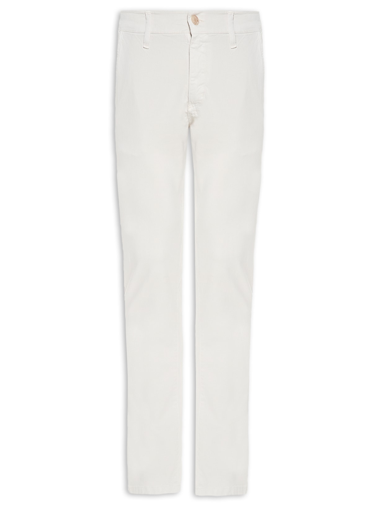 Calça Masculina Sarja Slim Lavada - Bege