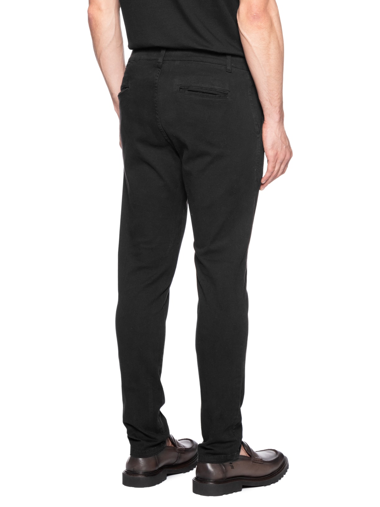 Calça Masculina Sarja Slim Lavada Preto '2 Essential