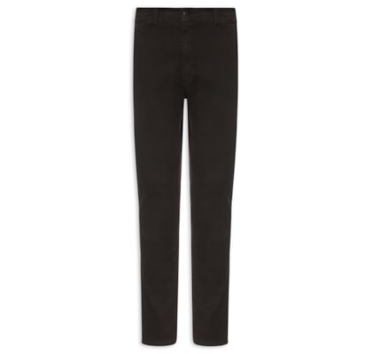 Calça Masculina Sarja Slim Lavada - Preto