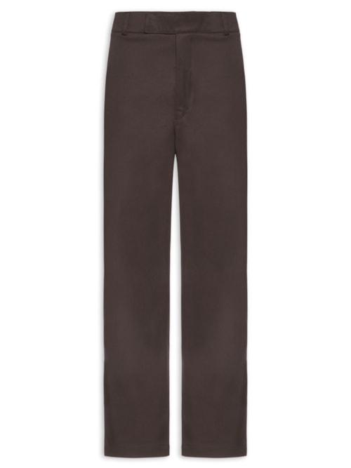 Calça Masculina Sarja Tradicional - Marrom