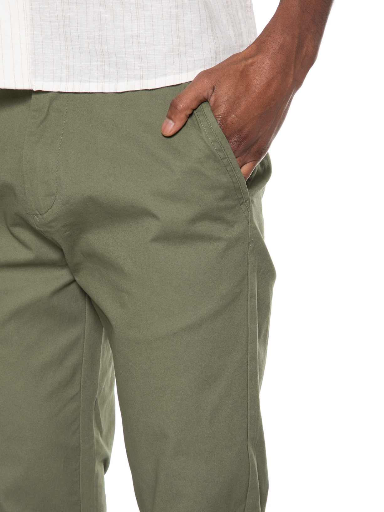 Calça Masculina Sarja Verde '2 Essential