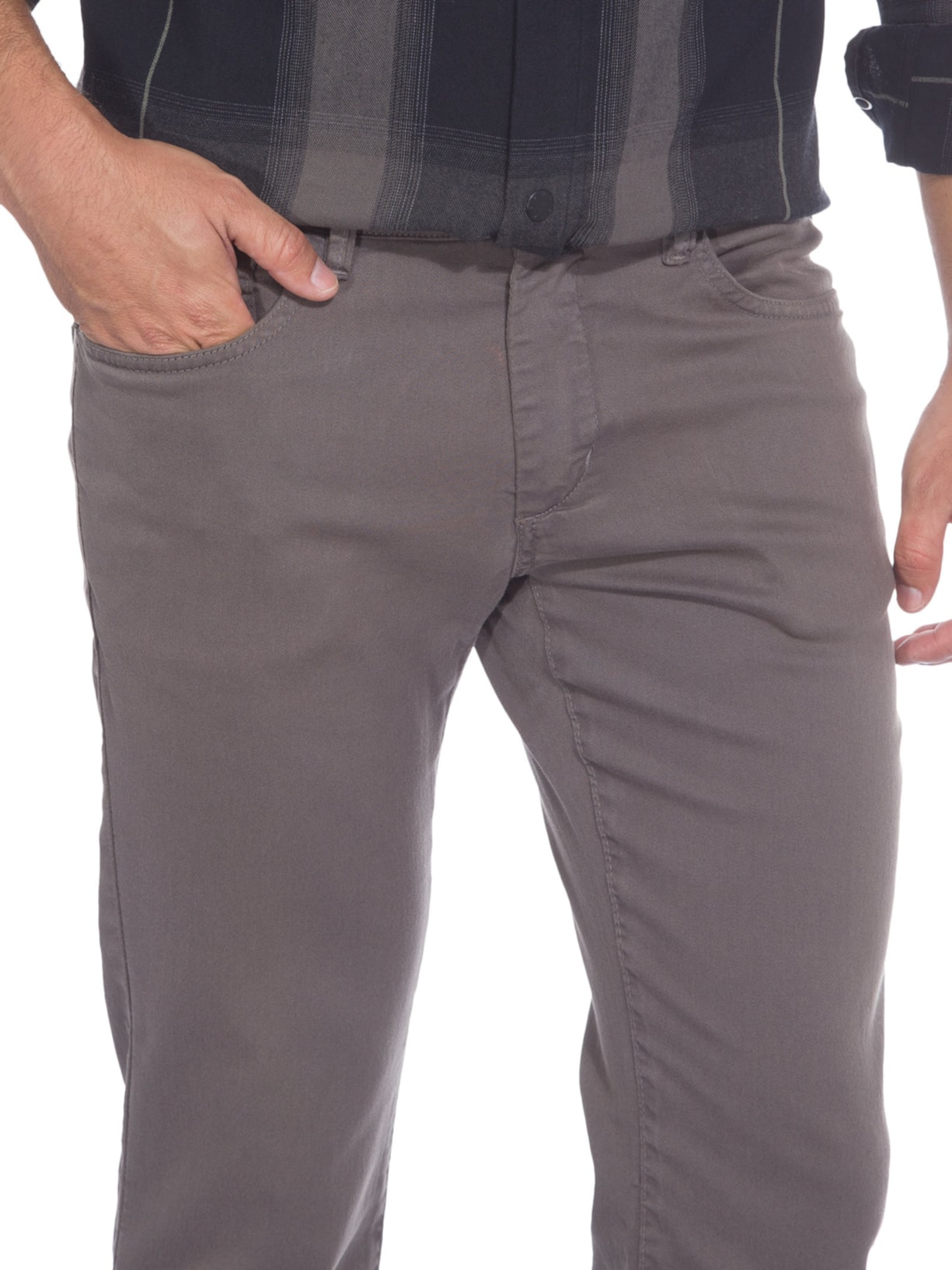 Calça Masculina Skinny Color Cinza Reserva