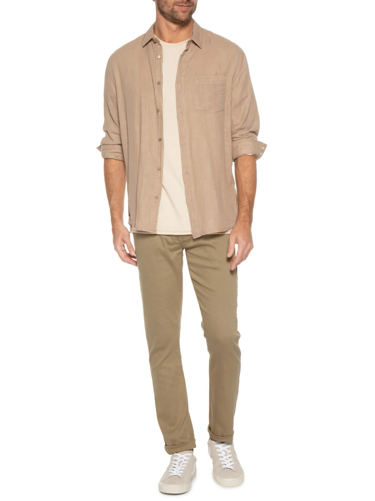 Calça Masculina Skinny Color Pf Bege Reserva