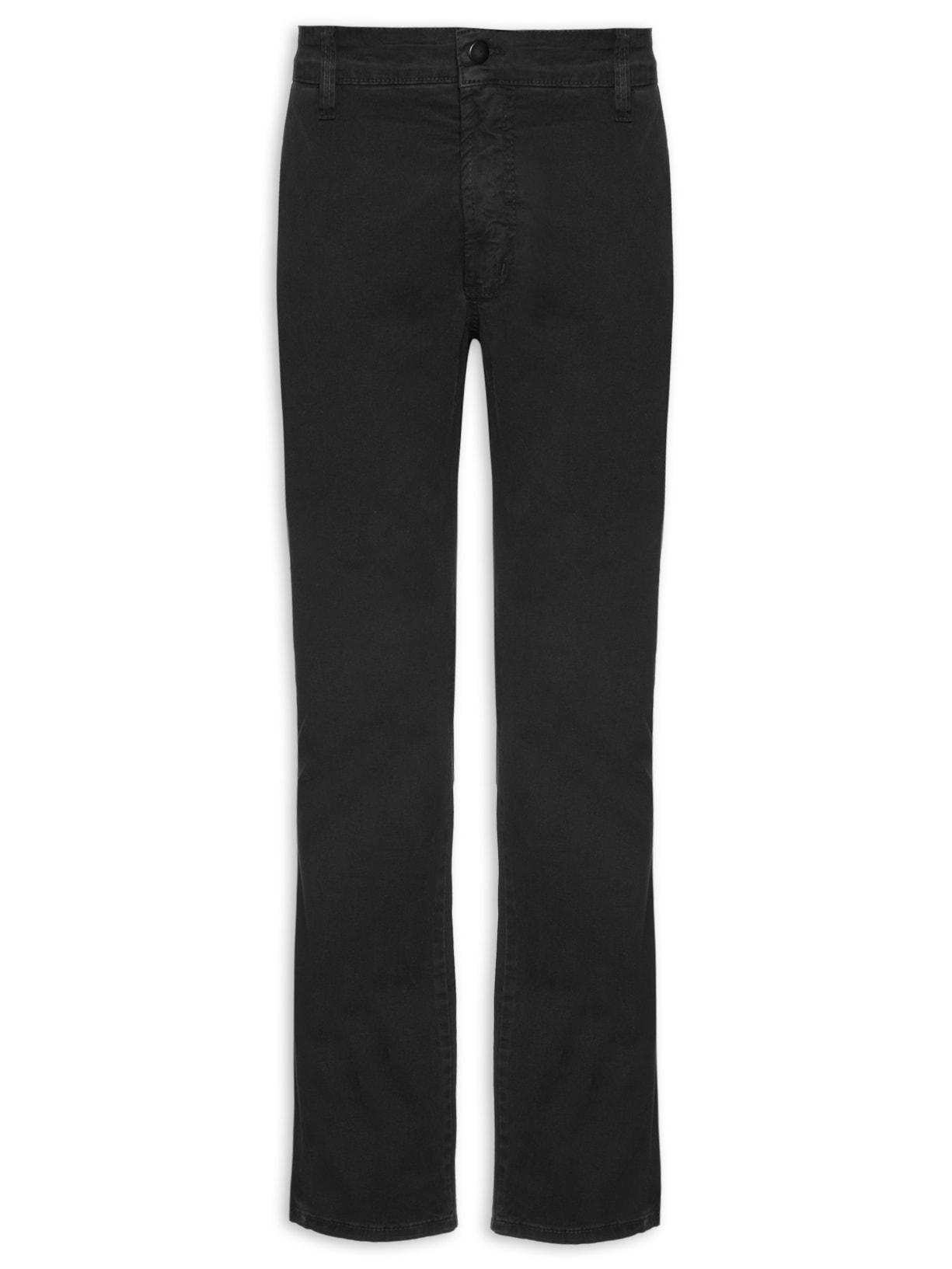 Calça Masculina Skinny Em Sarja - Preto