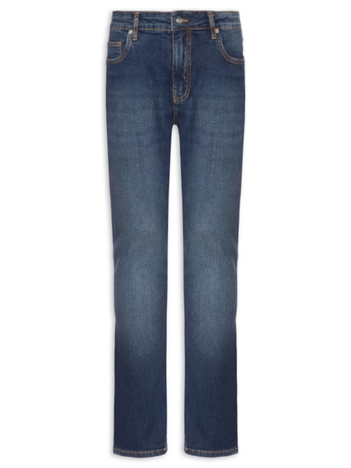 Calça Masculina Skinny Jeans Onda Média - Azul