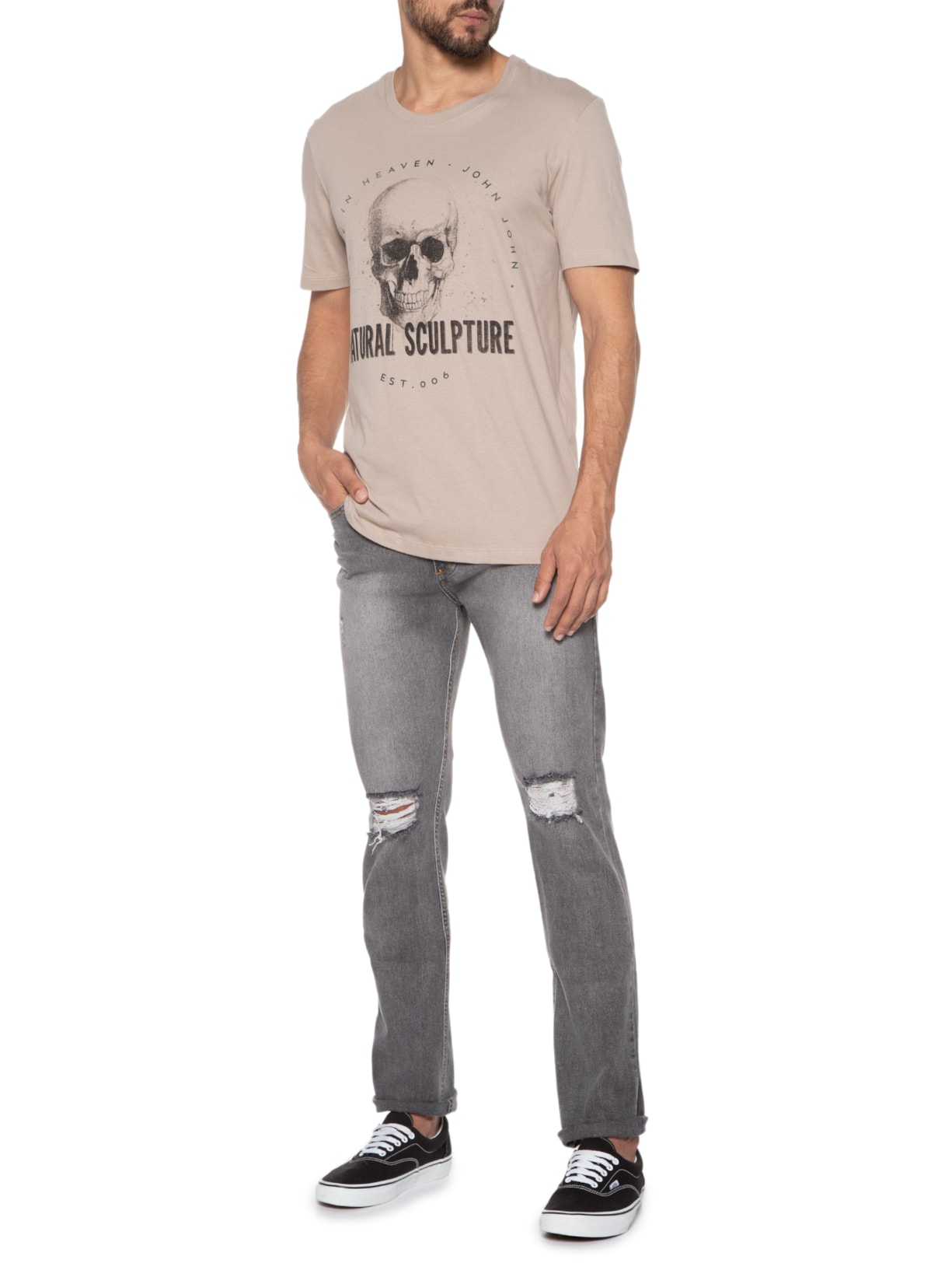 Calça Masculina Skinny Saraievo Cinza John John