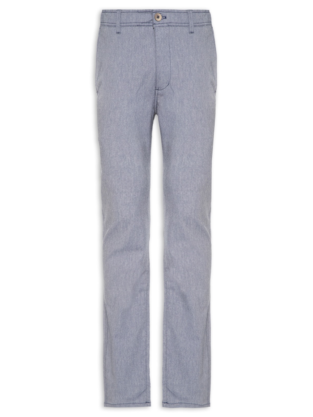 Calça Masculina Slim Bolso Embutido Sarja - Azul