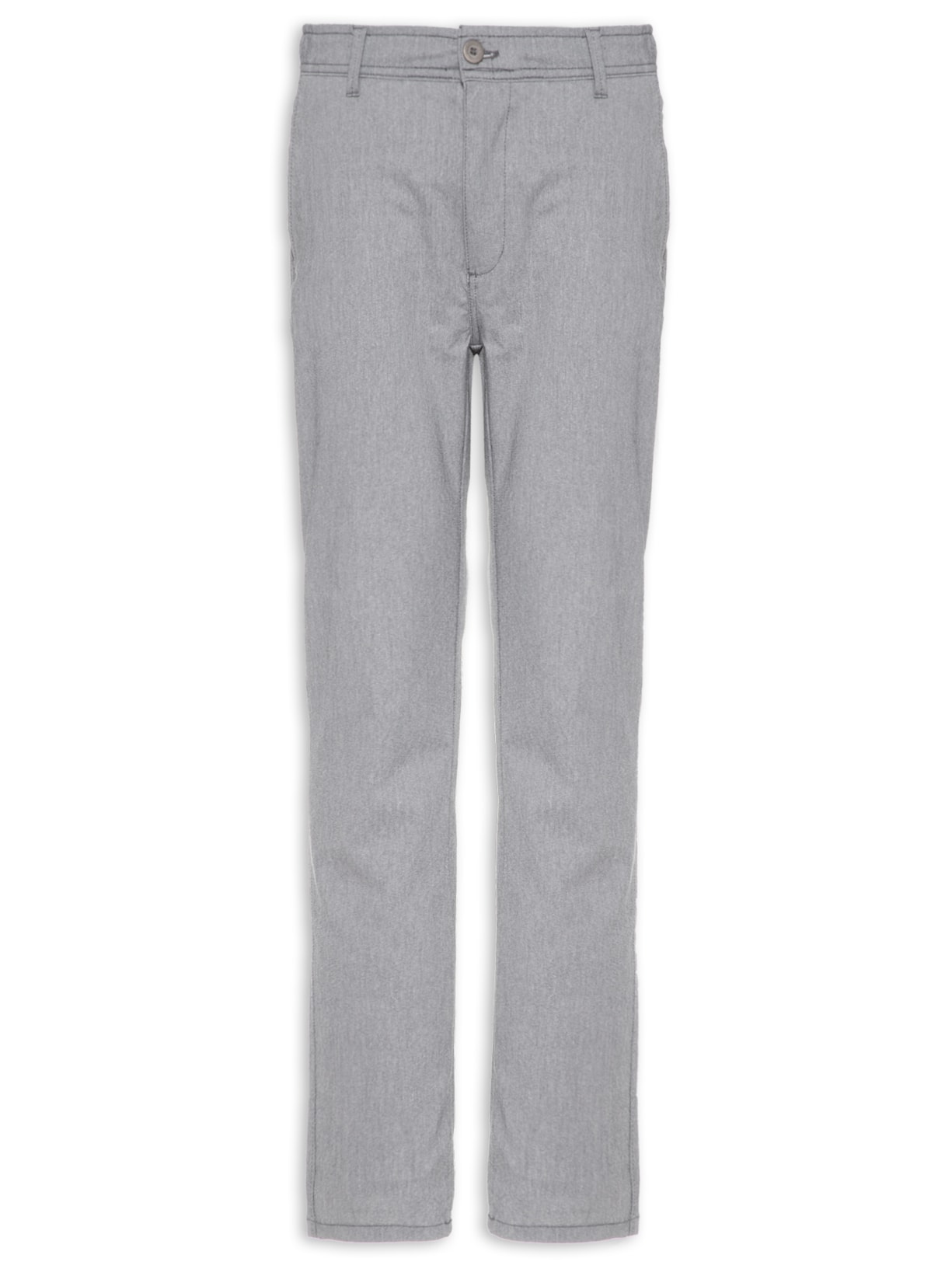 Calça Masculina Slim Bolso Embutido Sarja - Cinza