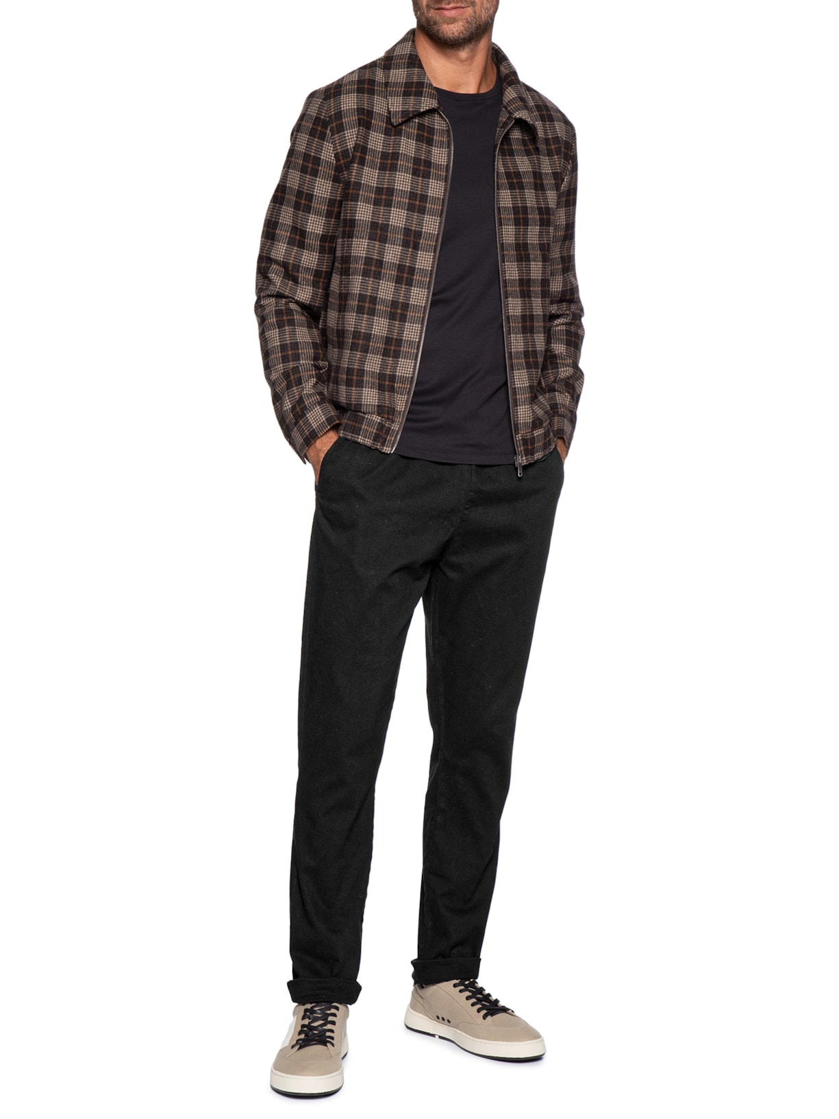 Calça Masculina Slim Casual Pier Preto Foxton