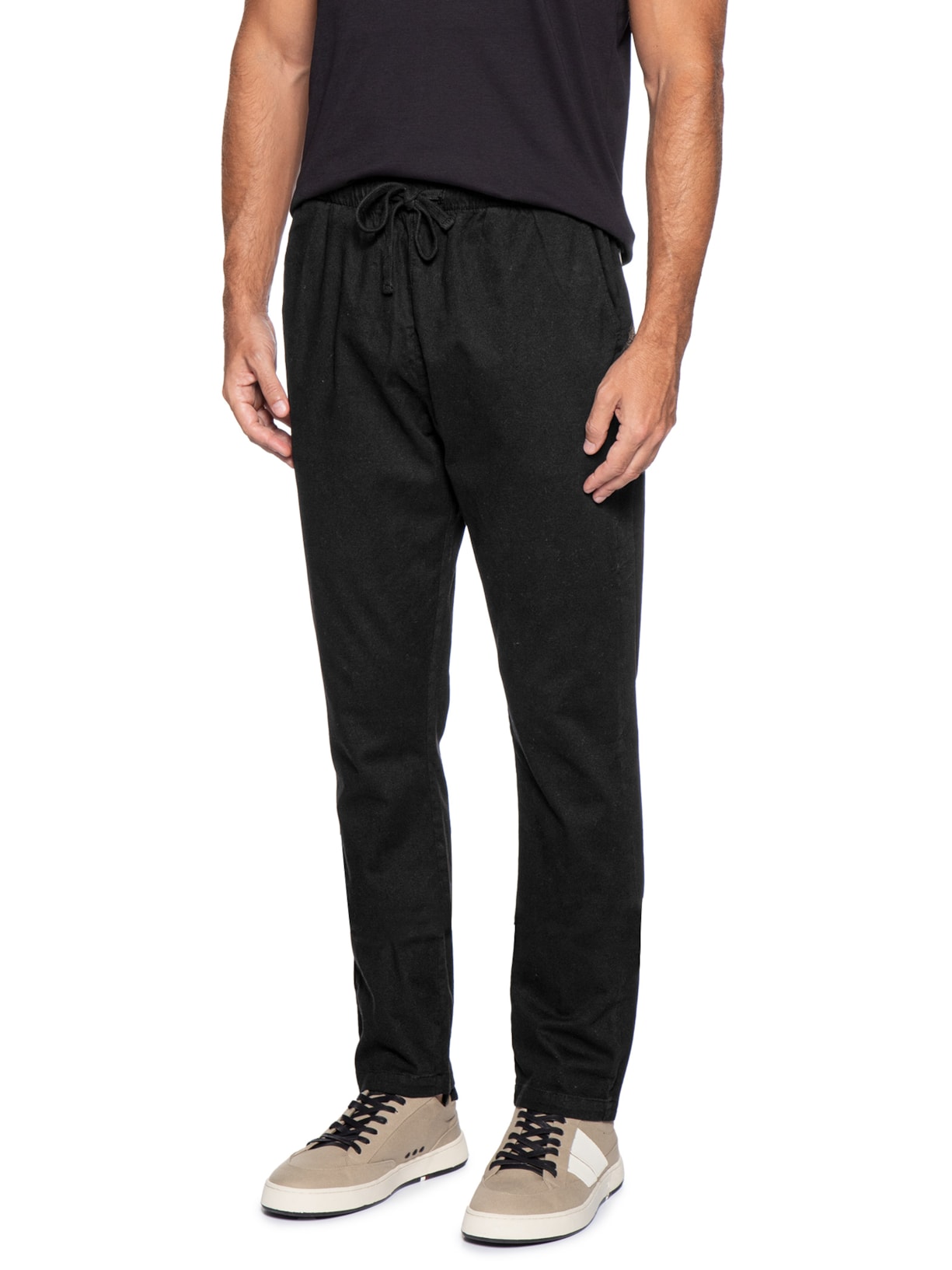 Calça Masculina Slim Casual Pier Preto Foxton