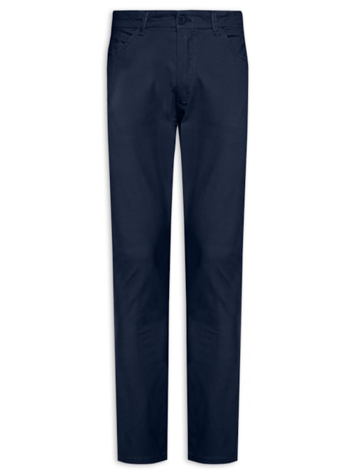Calça Masculina Slim Chino Color - Azul