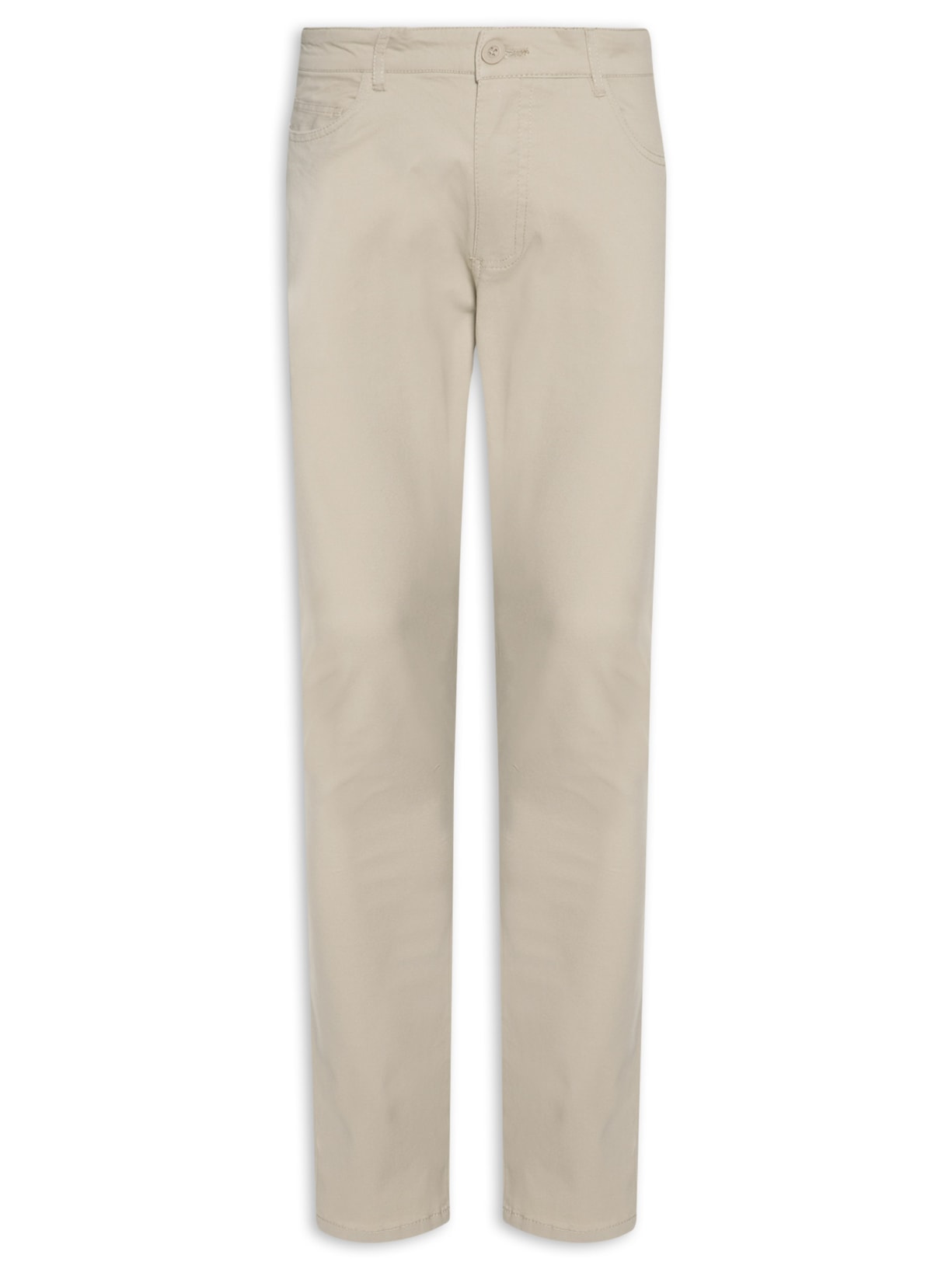 Calça Masculina Slim Chino Color Bege Basiq Men