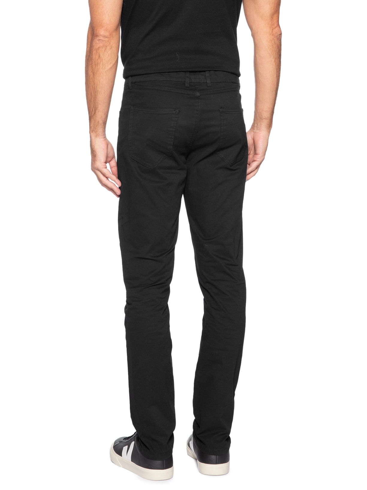 Calça Masculina Slim Chino Color Preto Basiq Men