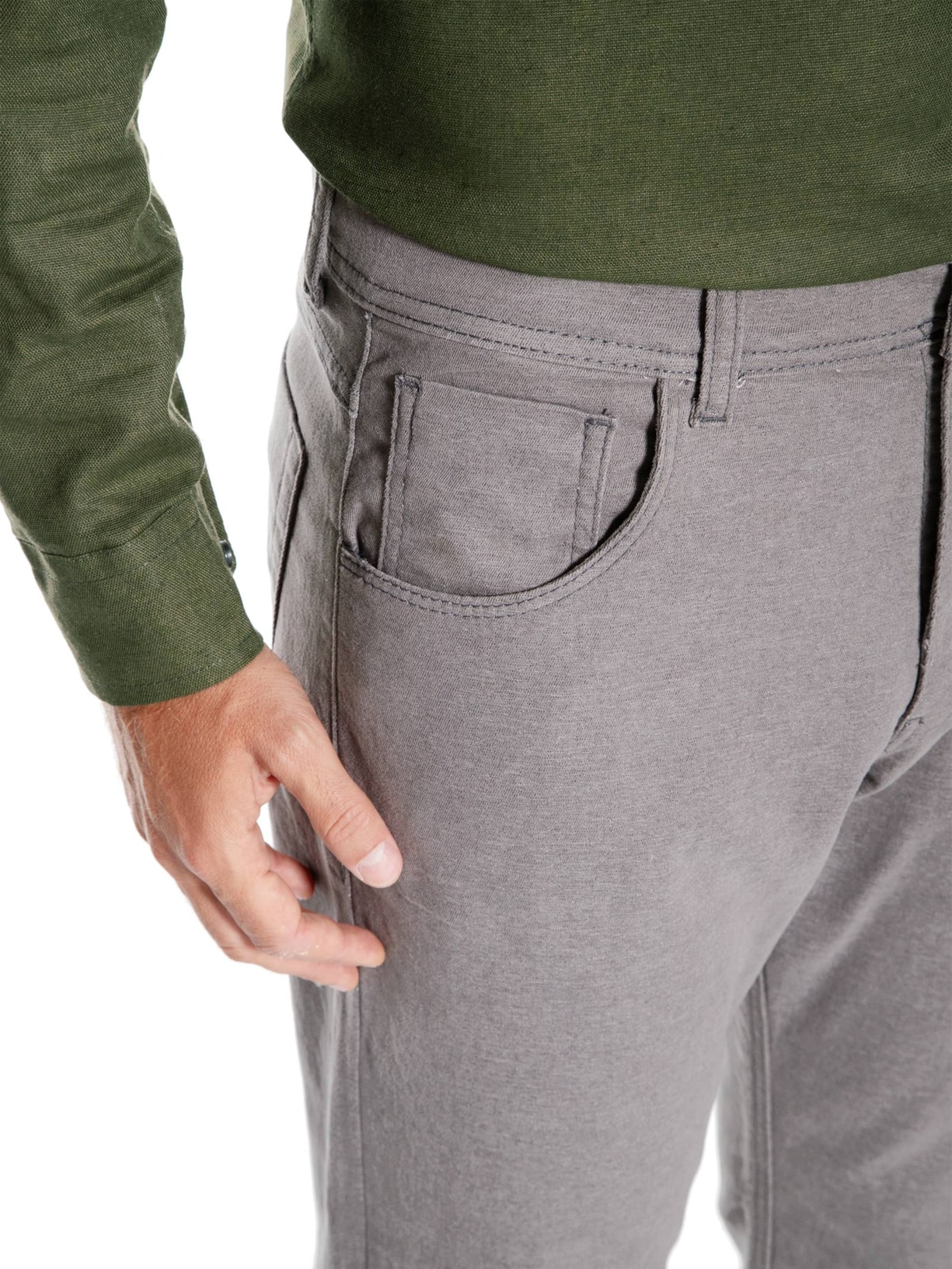 Calça Masculina Slim Color Cinza '2 Essential