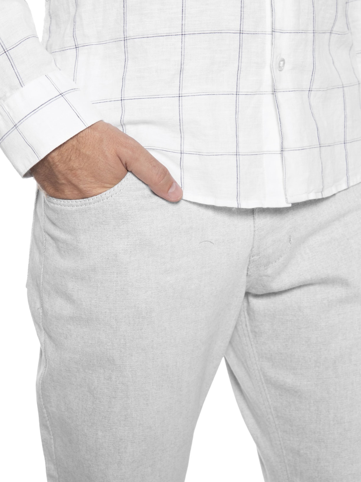 Calça Masculina Slim Color Off White '2 Essential