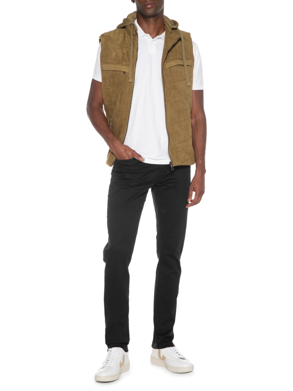 Calça Masculina Slim Color Preto '2 Essential