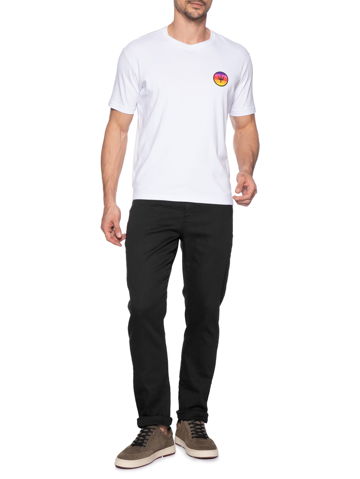 Calça Masculina Slim Color Preto Reserva
