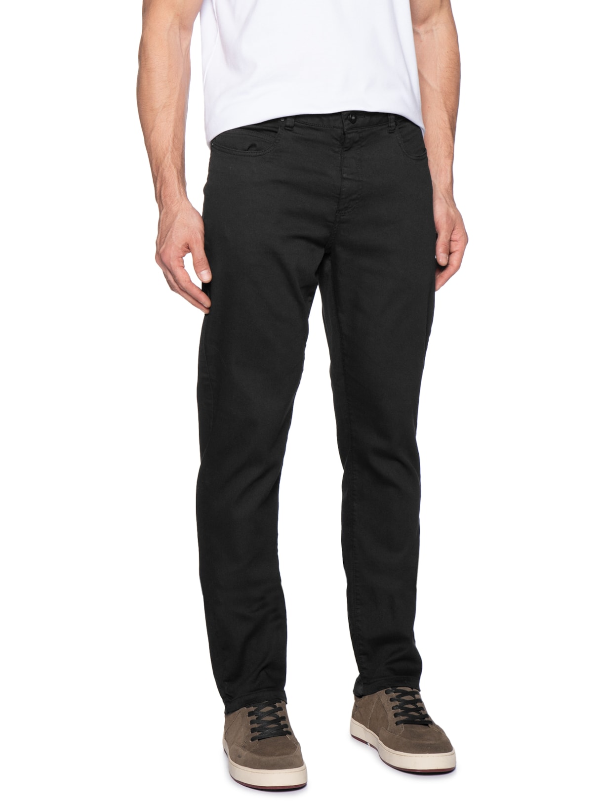 Calça Masculina Slim Color Preto Reserva