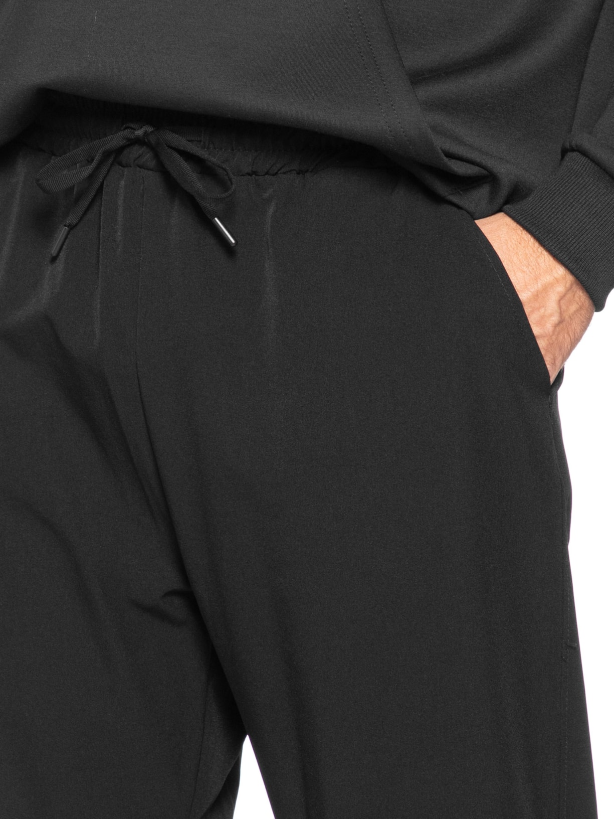 Calça Masculina Slim Com Elástico No Cós Preto Basiq Men