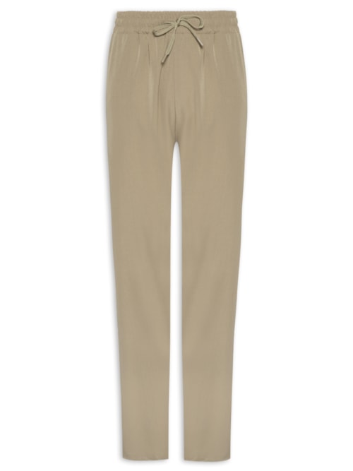 Calça Masculina Slim Com Elástico No Cós - Verde