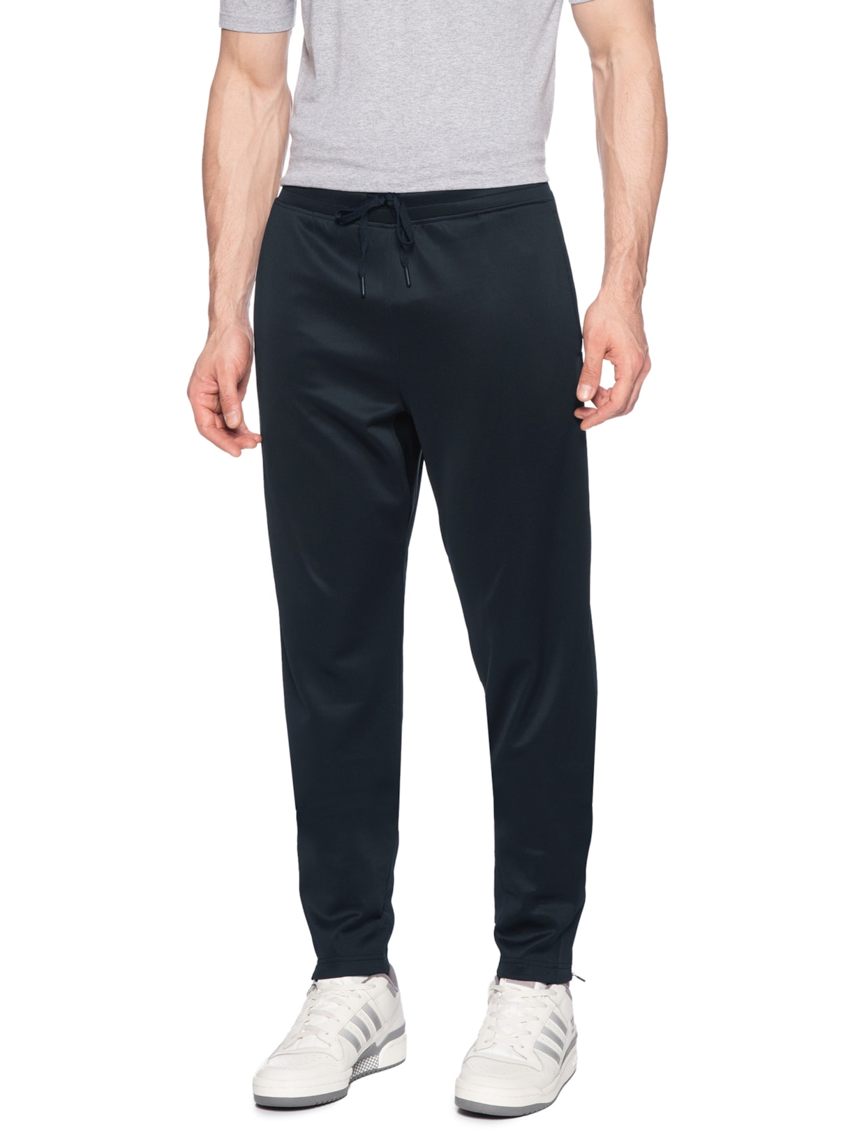 Calça Masculina Slim Cós Elástico Azul Basiq Men