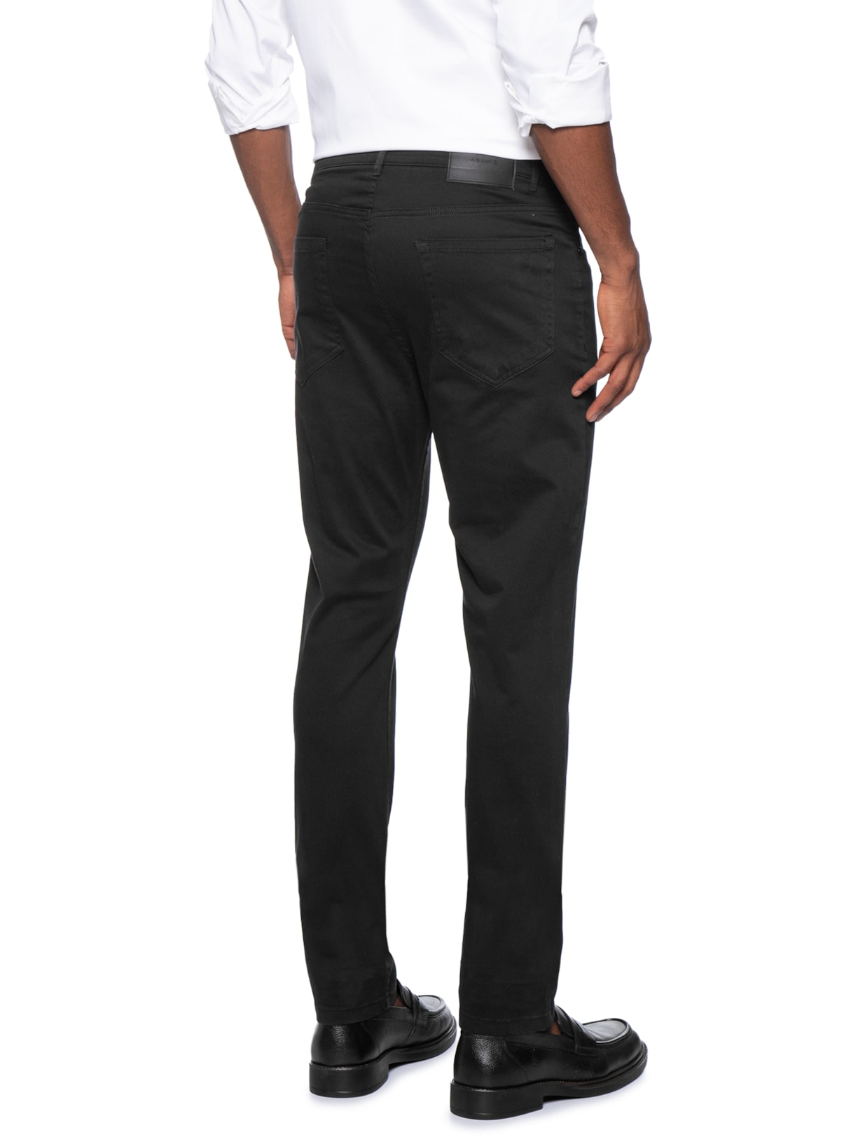 Calça Masculina Slim Fit 5 Pockets Color Preto Aramis