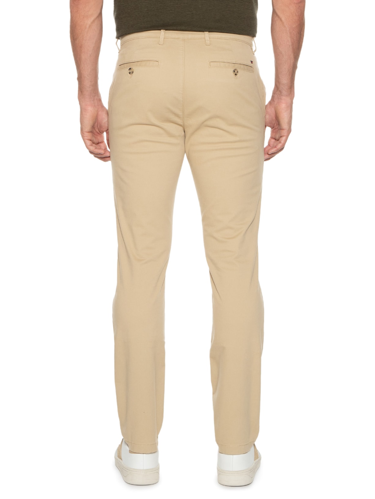 Calça Masculina Slim Fit Chino Bege Tommy Hilfiger