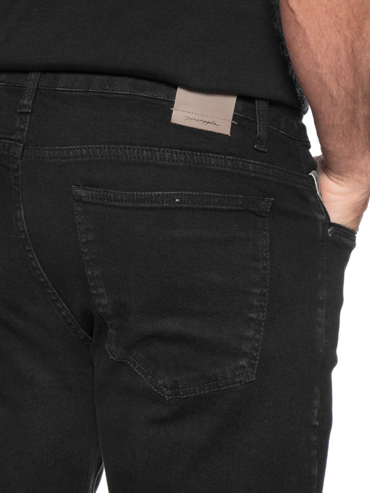 Calça Masculina Slim Fit Jeans Preto Pineapple