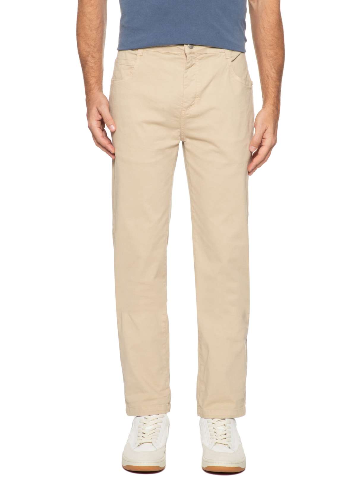 Calça Masculina Slim Jeans Denim E-Color Bege Osklen