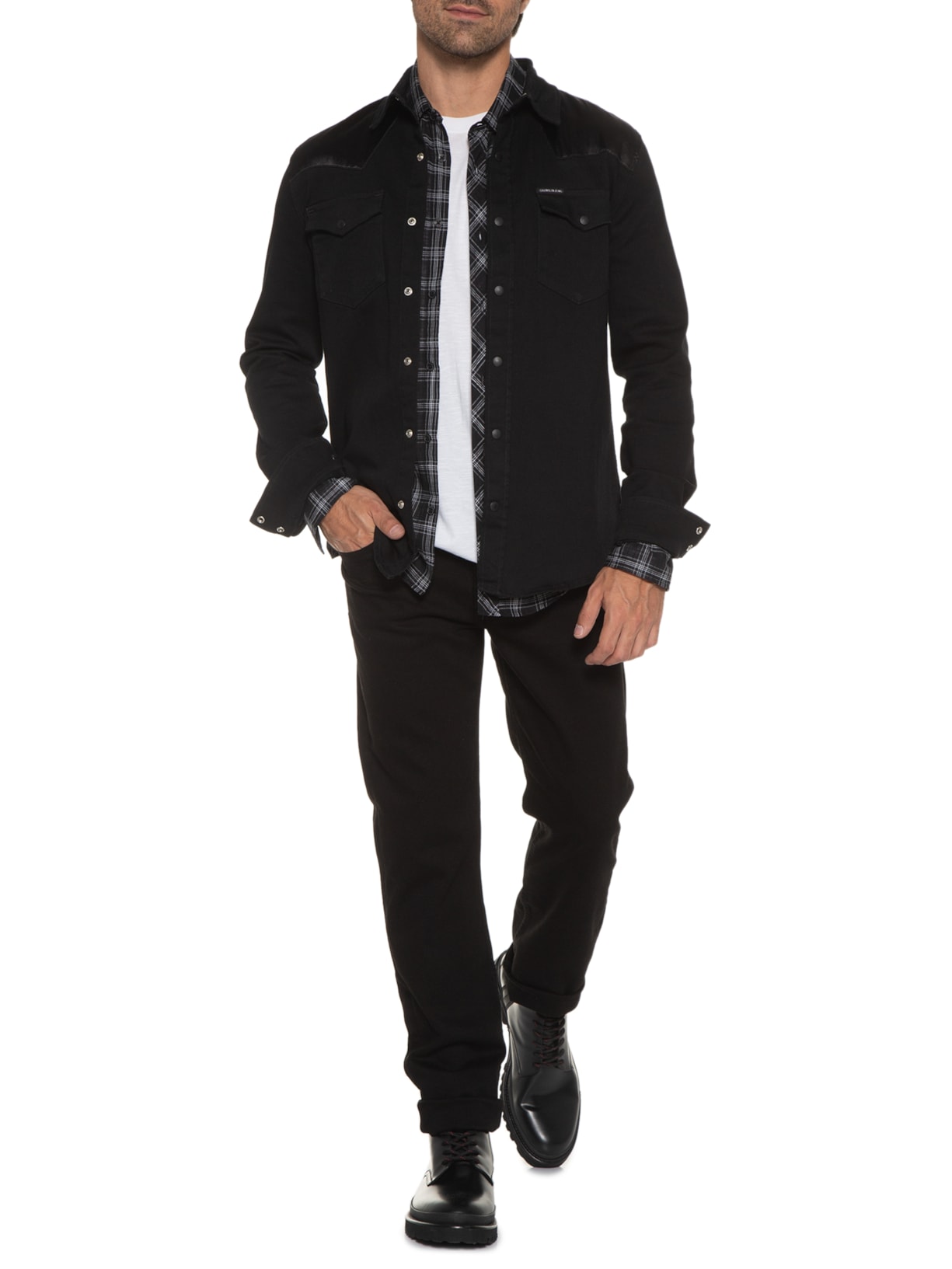 Calça Masculina Slimmy Luxe Performance Eco Rinse Preto 7 For All Mankind