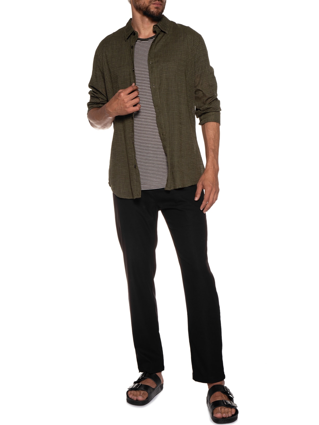 Calça Masculina Social Alfaiataria Knit Preto Osklen