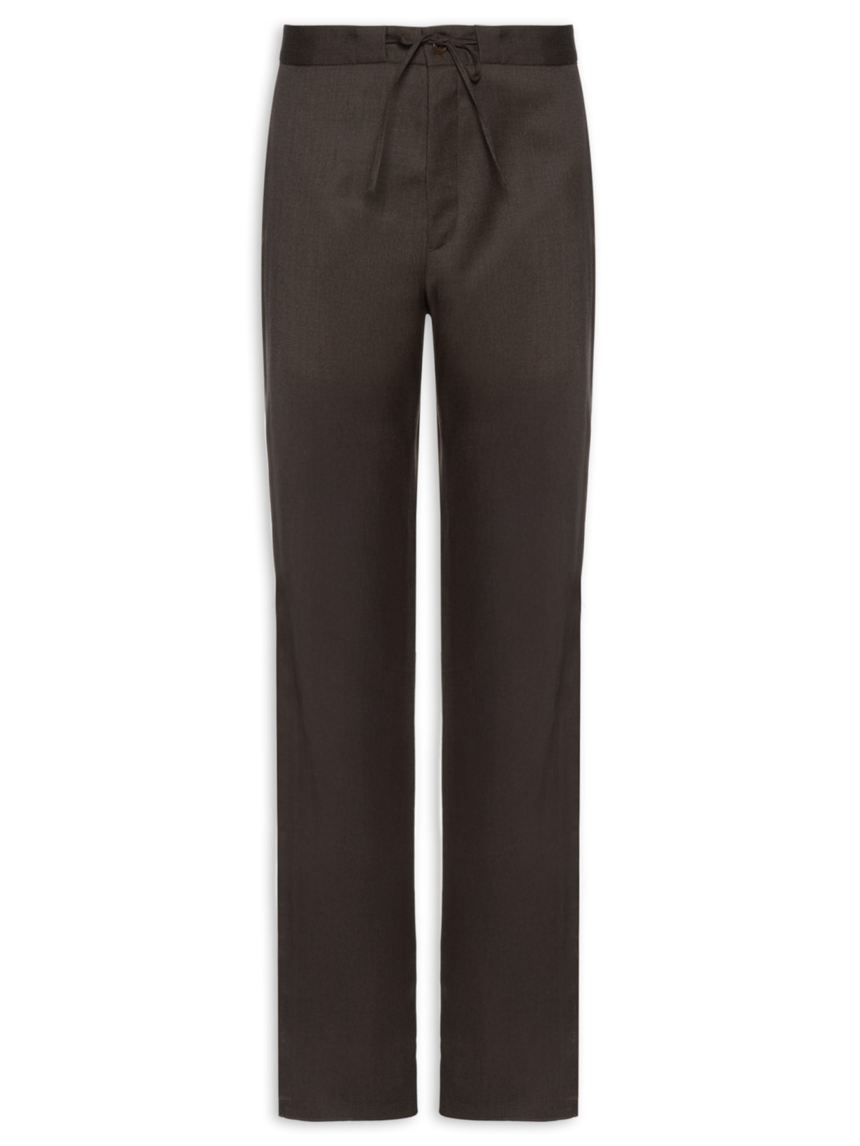 Calça Masculina Social Cadarço Lã Fria - Marrom