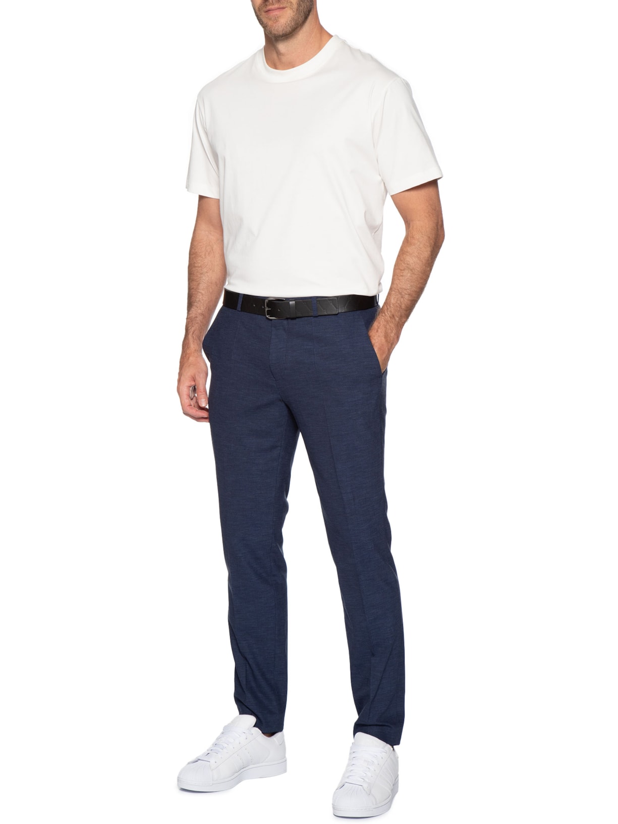 Calça Masculina Social Hesten Azul Hugo