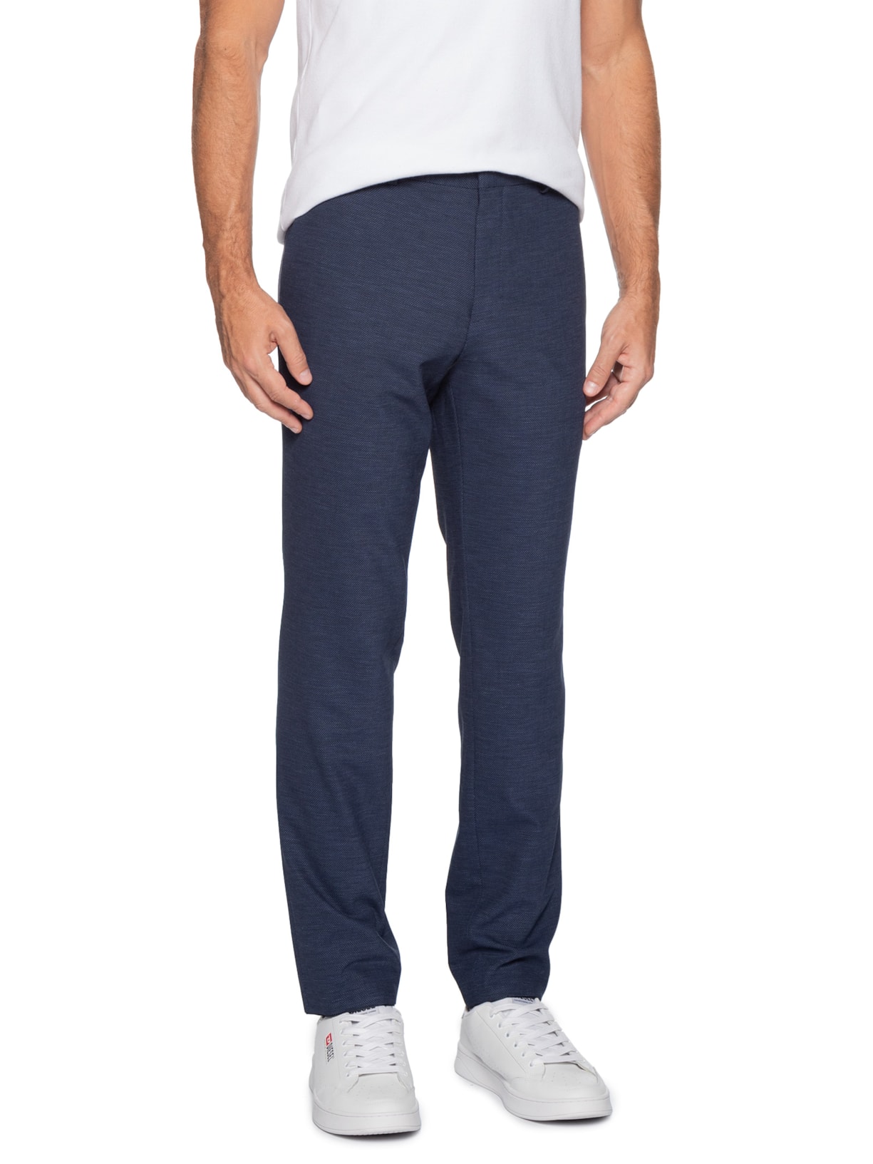 Calça Masculina Social Hesten Azul Hugo
