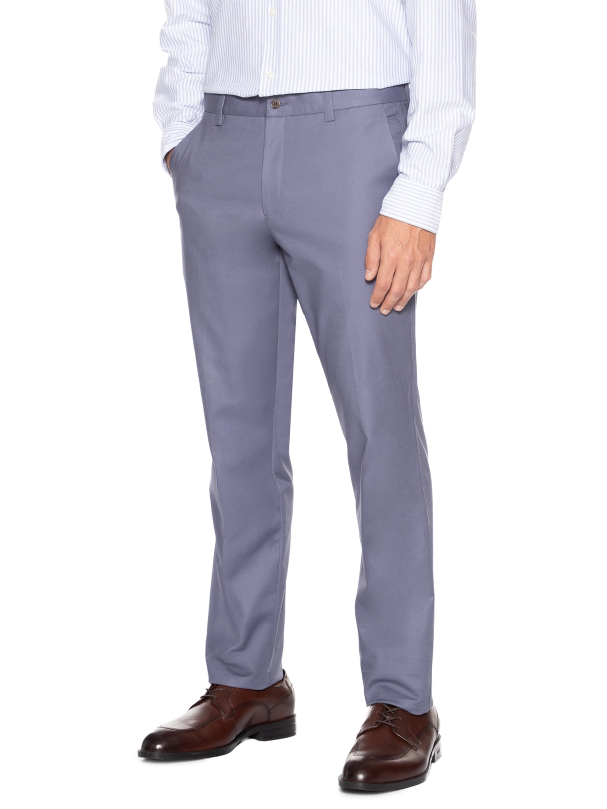 Calça Masculina Social Live Lisa Azul Ricardo Almeida